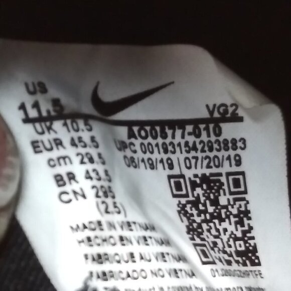 NIKE PHANTOM VENOM club FG black soccer cleats men's size 11.5 - Picture 10 of 10